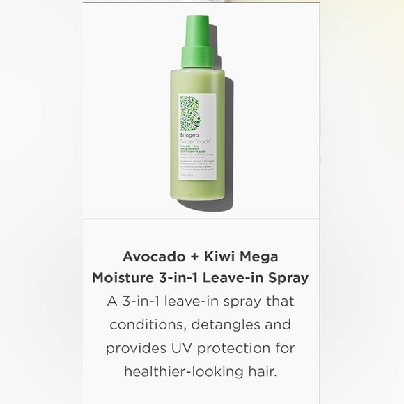 Briogeo Superfoods Avocado and Kiwi Leave in Conditioner, 6 fl oz. Never opened - Picture 4 of 5